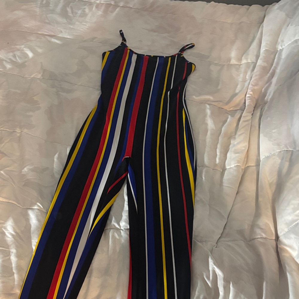 Fashion Nova Multicolor Striped Jumpsuit